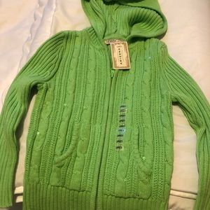 Green girls sweater